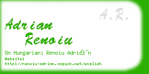 adrian renoiu business card